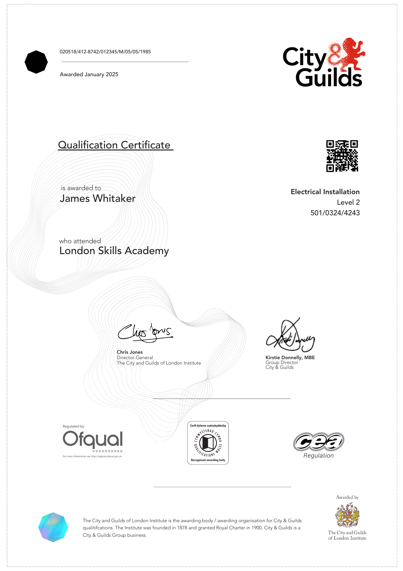 Editable Certificate Template 1